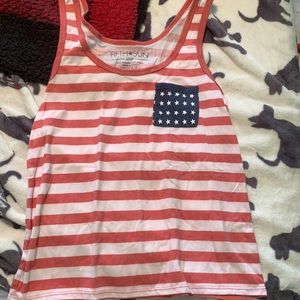 American flag tank top